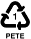 PETE Recycle logo